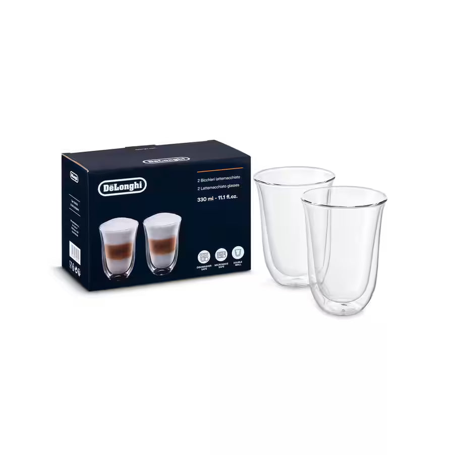 DeLonghi  Double wall  Thermal Latte Macchiato Glasses (DLSC312)